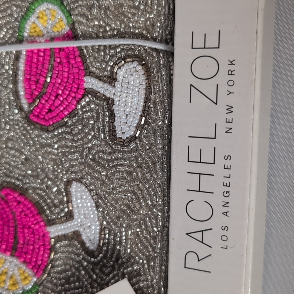 Rachel Zoe Beaded Cosmopolitan 2 Piece Coin Purse & Bag Charm Set - Picture 3 of 9